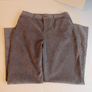 Christopher & Banks Gray High Rise Corduroy Straight Leg Pants Size 6 Short